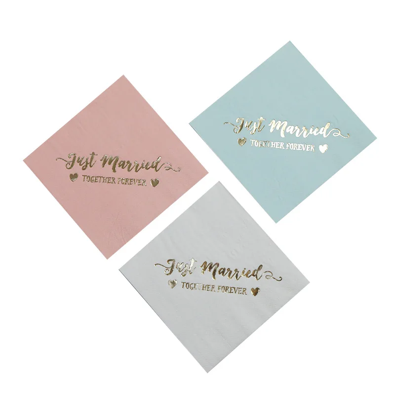 Colorful Personalized Decorative Custom Wedding Paper Guest Napkins