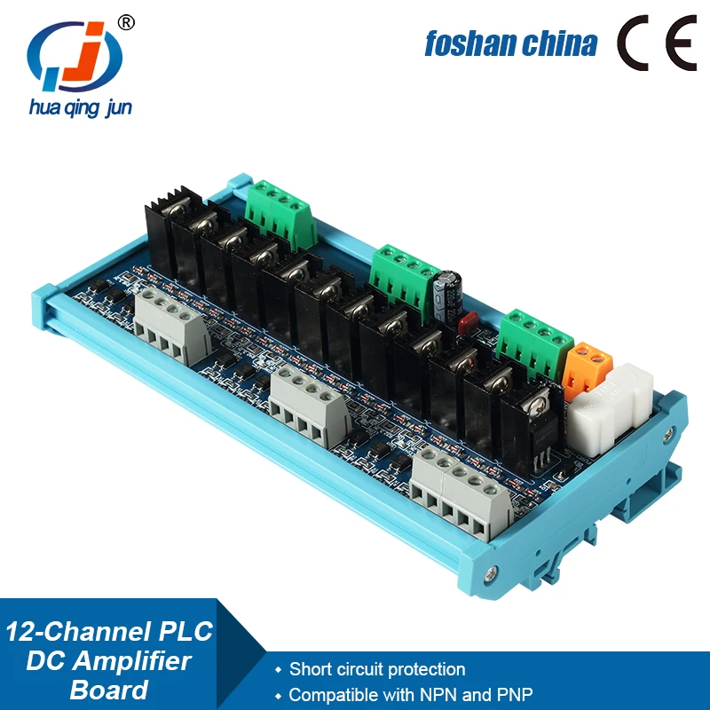 Customized 12-Channel PLC DC Amplifier Board Output Power Board Diaphragm Isolation Original MOS Tube with Heat Protection