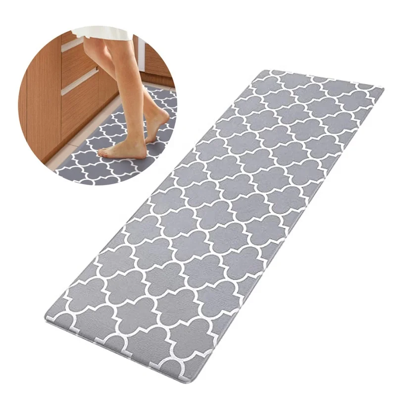Kitchen Mat Floor Carpet Kitchen Room Anti Slip Mat and Rugs PVC Ergonomic Comfort Standing Foam Mat