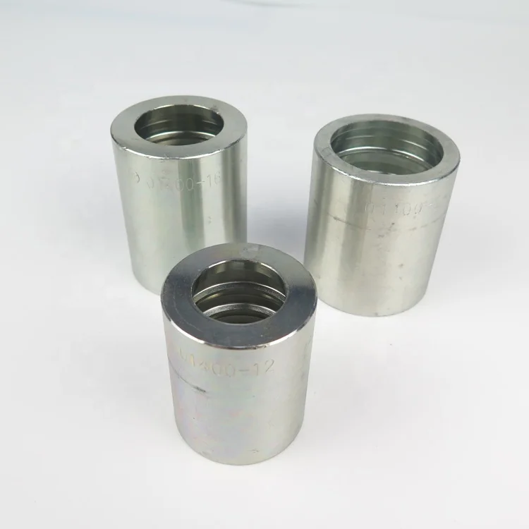 01100 Carbon Steel Skving Series Excavaator Ferrule For R1 1SN Hydraulic Hose