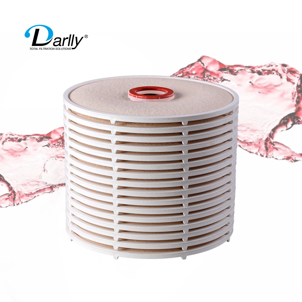 Китайский производитель Darlly глубина фильтр для воды картридж для вина линзовидный фильтр 8 12 дюймов 9/12/16 ячеек для очистки пива и вина