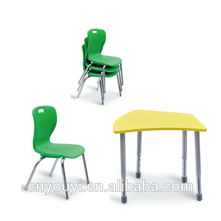 Custom Color Adjustable Height Cheap School Furniture Student Desk Manufacturer For Classroom