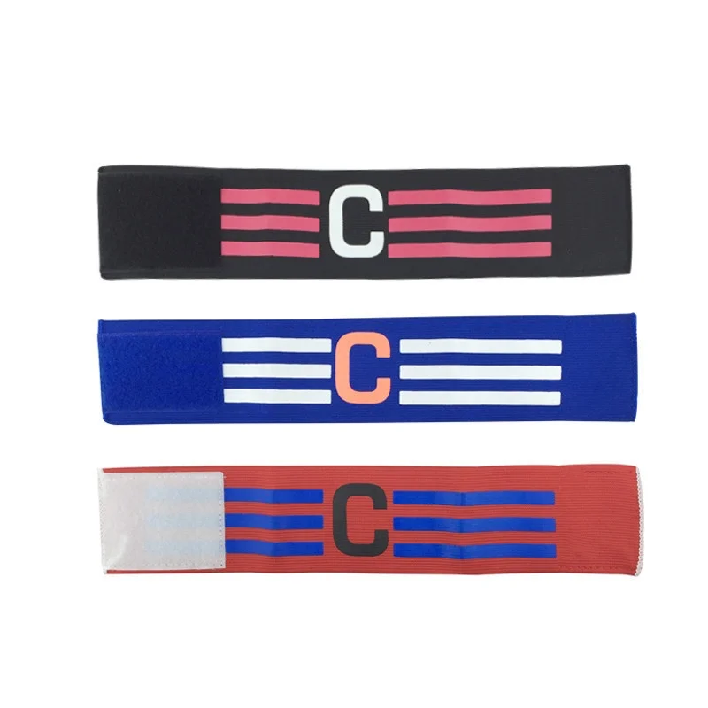Customized Design Logo Polyester Sublimation Printing blank Adjustable Elastic Soccer Captain Armband for football Sports Team