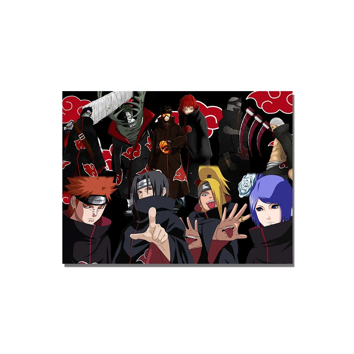 4 size 32 Design canvas Cartoon naruto 3d pictures print Wall scrolls posters set for the fans of Anime
