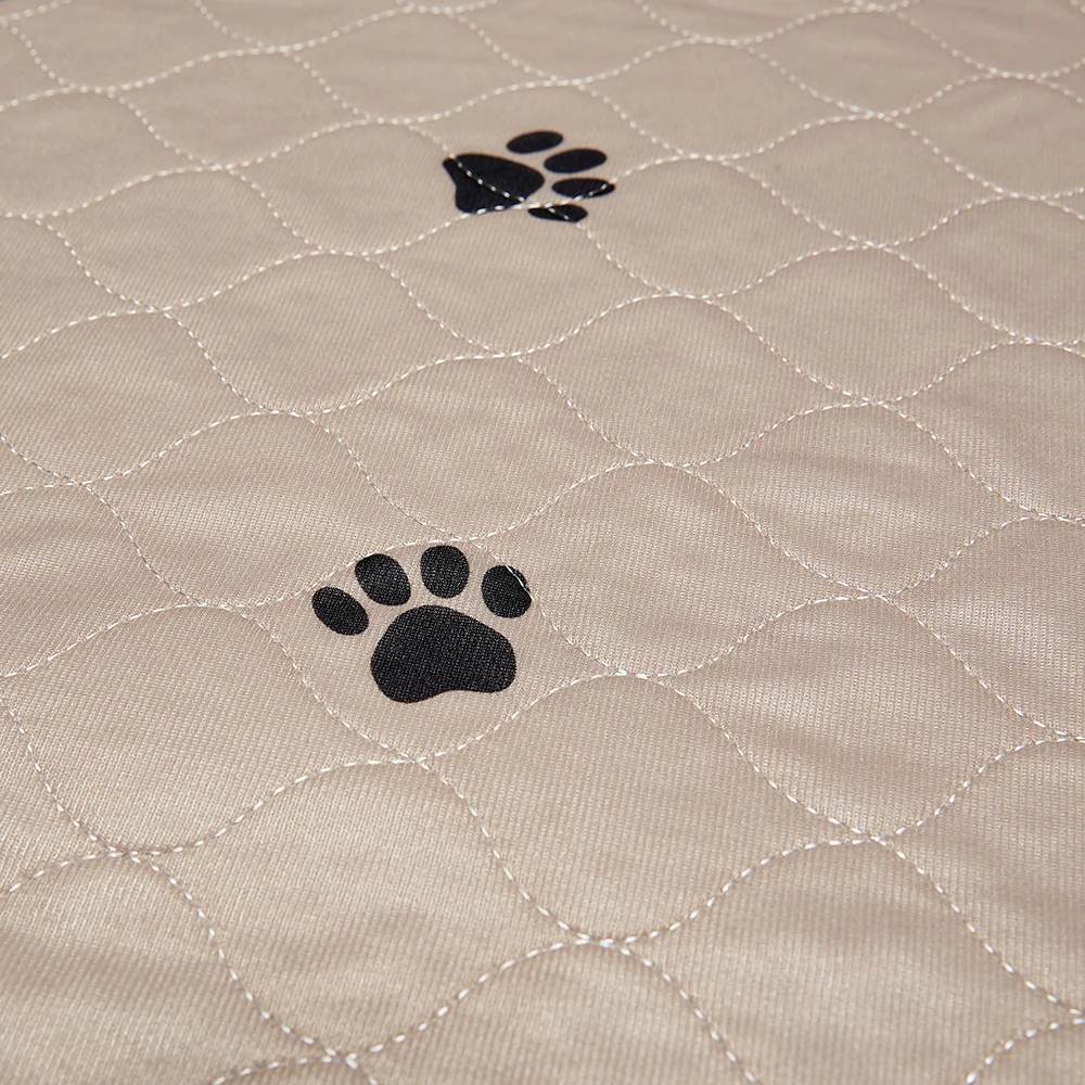 Reusable Washable Printed Dog Paws Pee Pads , Puppy Training Toilet Wee Pee Pad
