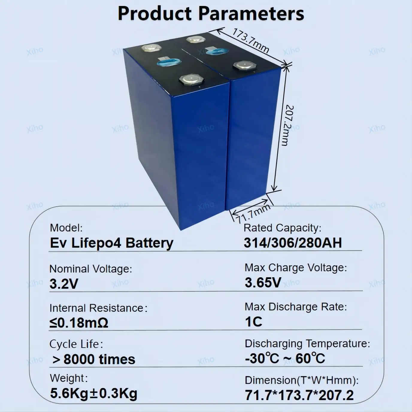 Xiho MB31 LF280 3.2V Lifepo4 High Capacity 330Ah Rechargeable Batteries 280Ah Battery Prismatic Cell For Energy Storage Solar