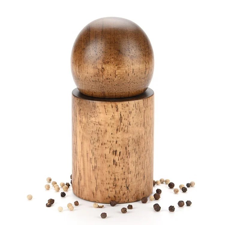 Подарочная упаковка регулируемая кухонная мельница для соли и перца из Древесины Акации с хорошим захватом 5