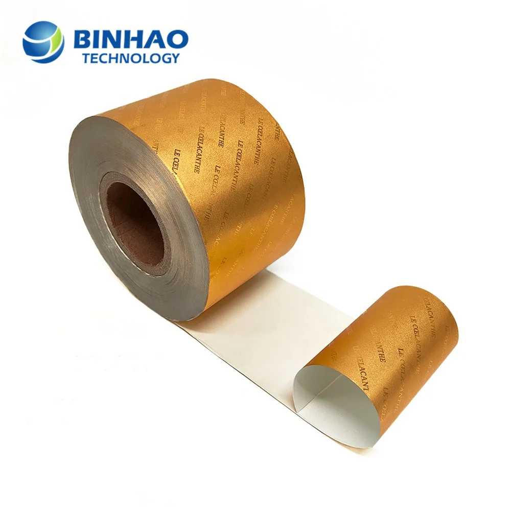 White Backing 6.5 Micron Aluminum Foil Soft Grade Colored Paper Foil Roll for Cigarette Packaging Printed and Coated