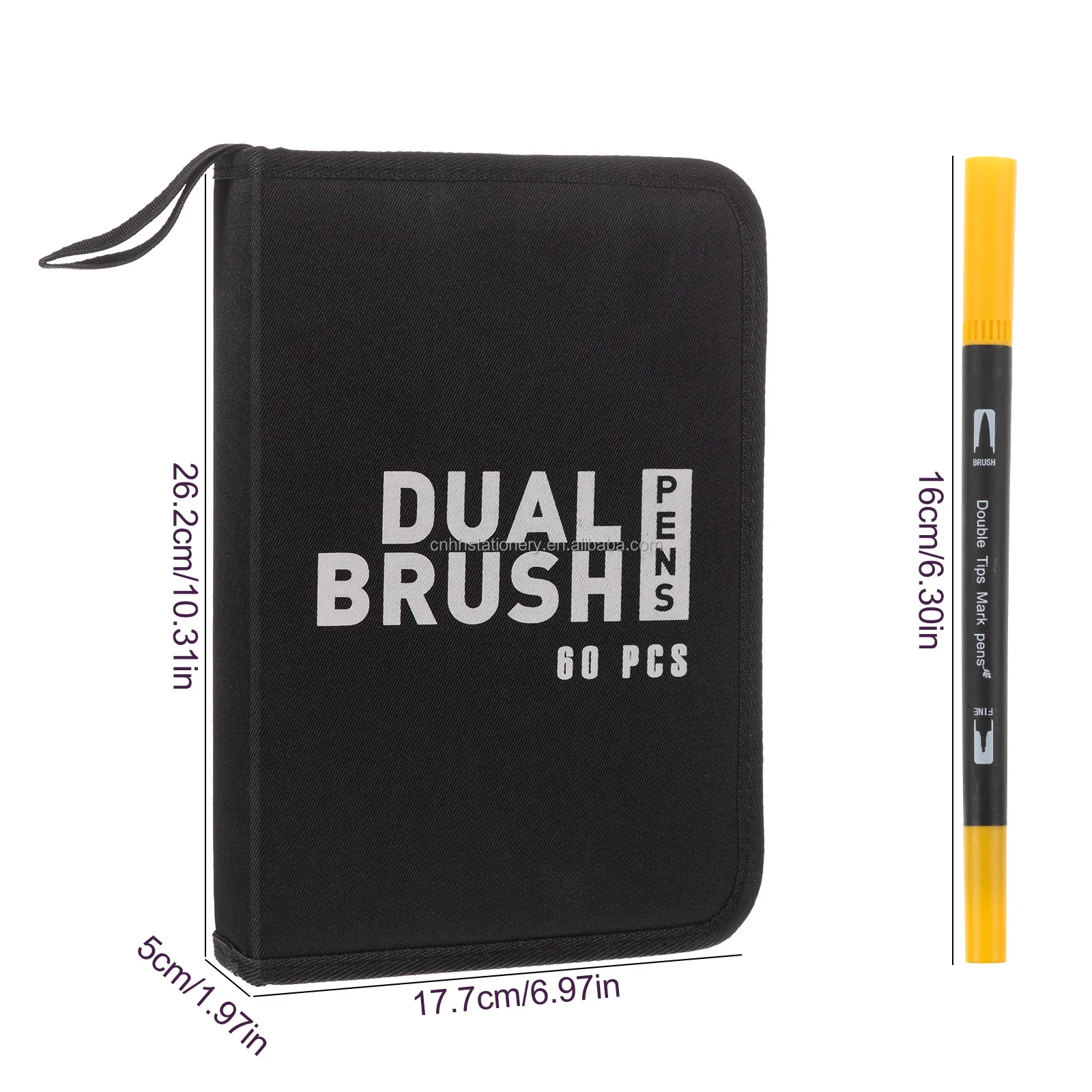 24 Colors Dual Tip Brush Pens 24/48/60/72/100 Art Markers Brush Tip Watercolor Pen Set Dual Tip Brush Art Marker