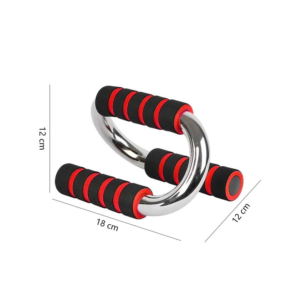 New S Shape Metal Push Up  Chin Up  Handle Bars Stand Training Bar Exercise