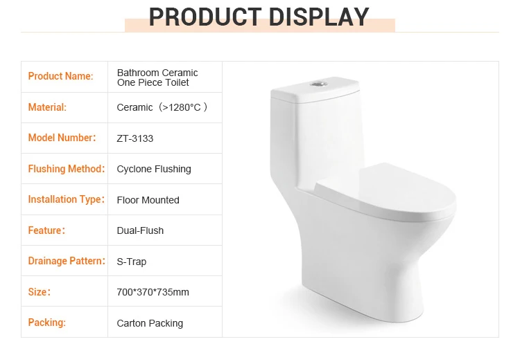 Hot Sale S-trap One-piece Ceramic Closestool Siphonic Porcelain Toilet Sanitaryware