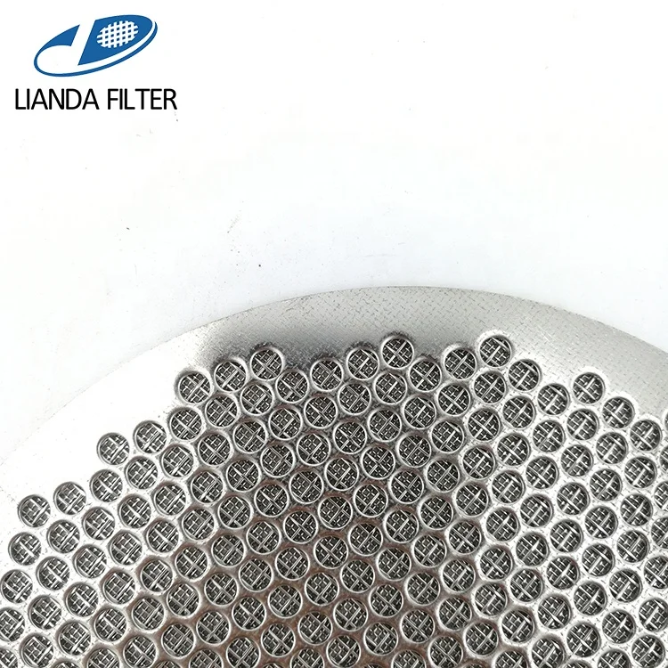 100 micron stainless steel perforated metal sintered wire mesh filter plate
