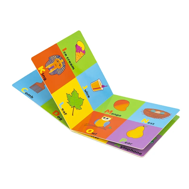 Wholesale Custom Children Board Book Children Learning Books Board Book Slide Animal