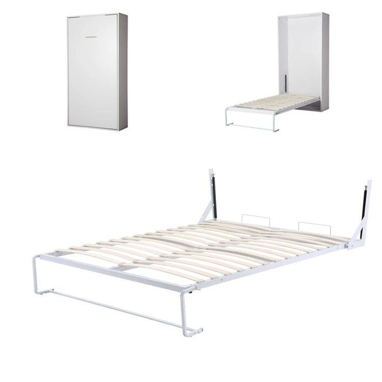 Space Saving Murphy Folding Wall Mount Single Bed Vertical Folding Murphy Bed Mechanism