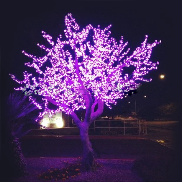 CE Rohs Outdoor Artificial Decoration 3m 5m Lighted LED Cherry Blossom Tree