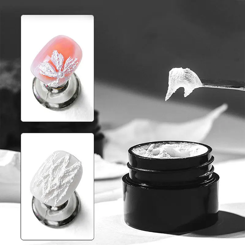 Nail Plaster Gel Wash Free Nail Three-dimensional Relief Color Painting Gel Sand Feeling Black And White Micro Sculpture Gel