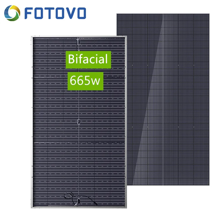 FTOVO 665w Bifacial  half cell  Shingled Monocrystalline  half cell solar panel Passed mechanical load test at 5400 pa front