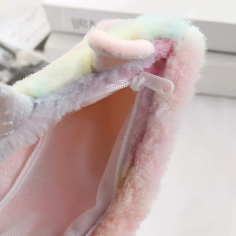  2021 Top Sales Multifunction School Cute Plush Unicorn Pencil Bag Stationery For