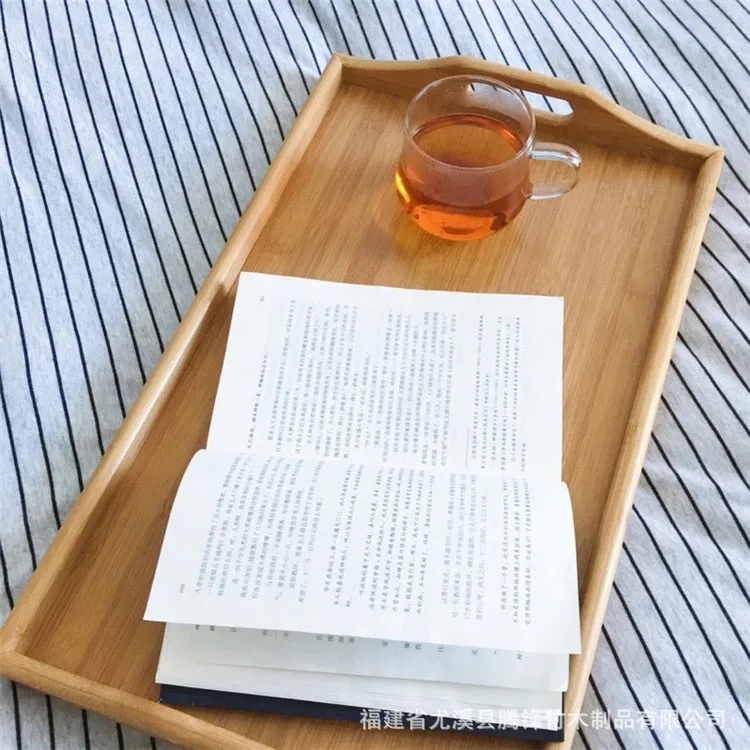 Bamboo breakfast tray with legs lazy person tray folding dinner wooden lazy person bed computer table tray
