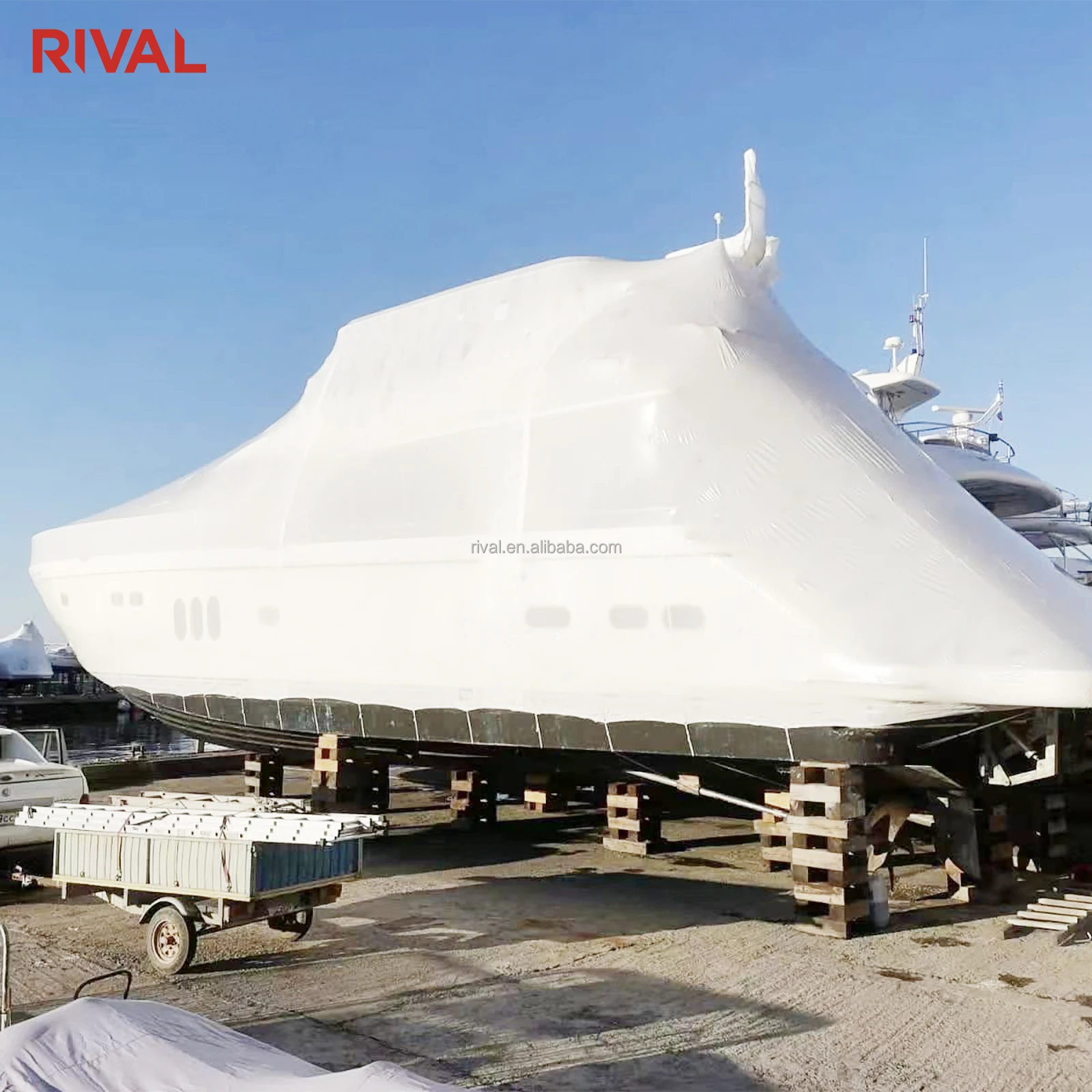 White Color 12 Months UV Ldpe Shrink Wrap Film for Boats Cars Scaffold and Aircraft