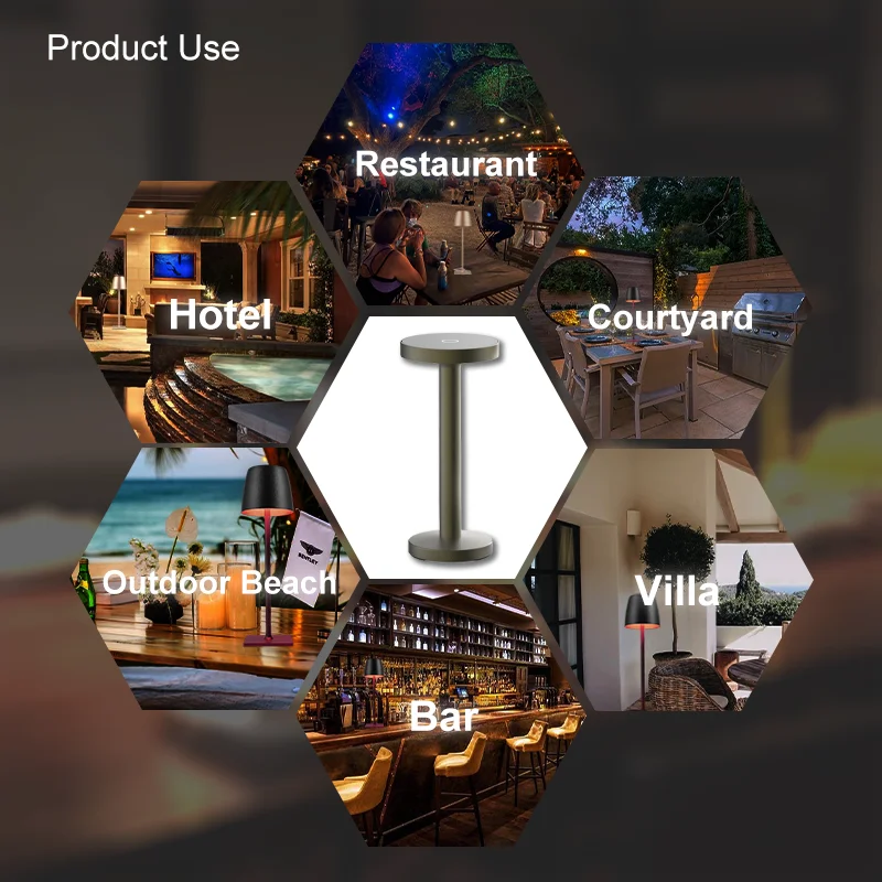 Golden Best Selling Touch Dimming Multi-function Led Designer Simple Design Rechargeable Led Table Lamp