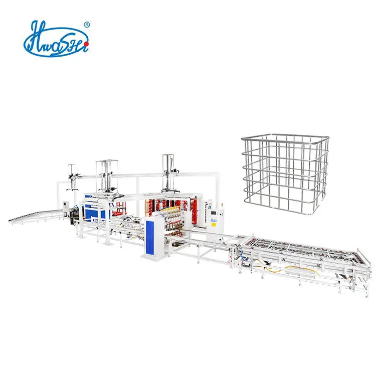 Hwashi factory 1000L/1500L IBC ibc tank production line, ibc tank frame locking mache, ibc cage frame machine