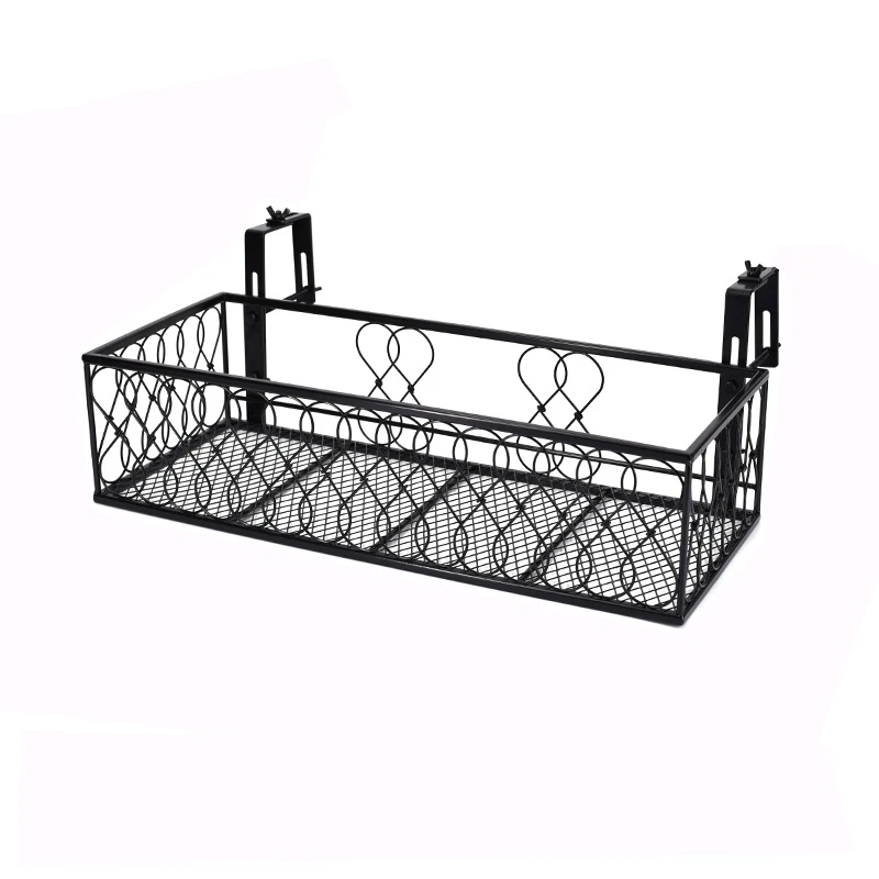 Balcony hanging metal flower pot holder plant stand with hook supplier