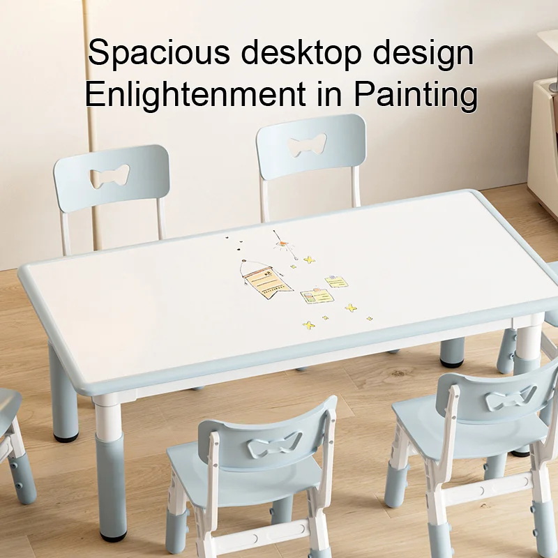 Feiqi adjustable children activity learning study play table and chair set kids multifunctional plastic reading desk