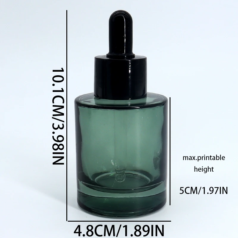 50ML dark green light-avoiding dropper bottle essential oil serum DIY high-grade dispensing empty bottle