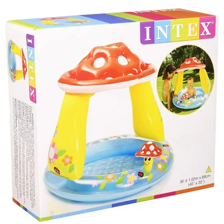Intex 57114 Cross-border inflatable pool Children splashing mushroom awning bath tub for baby