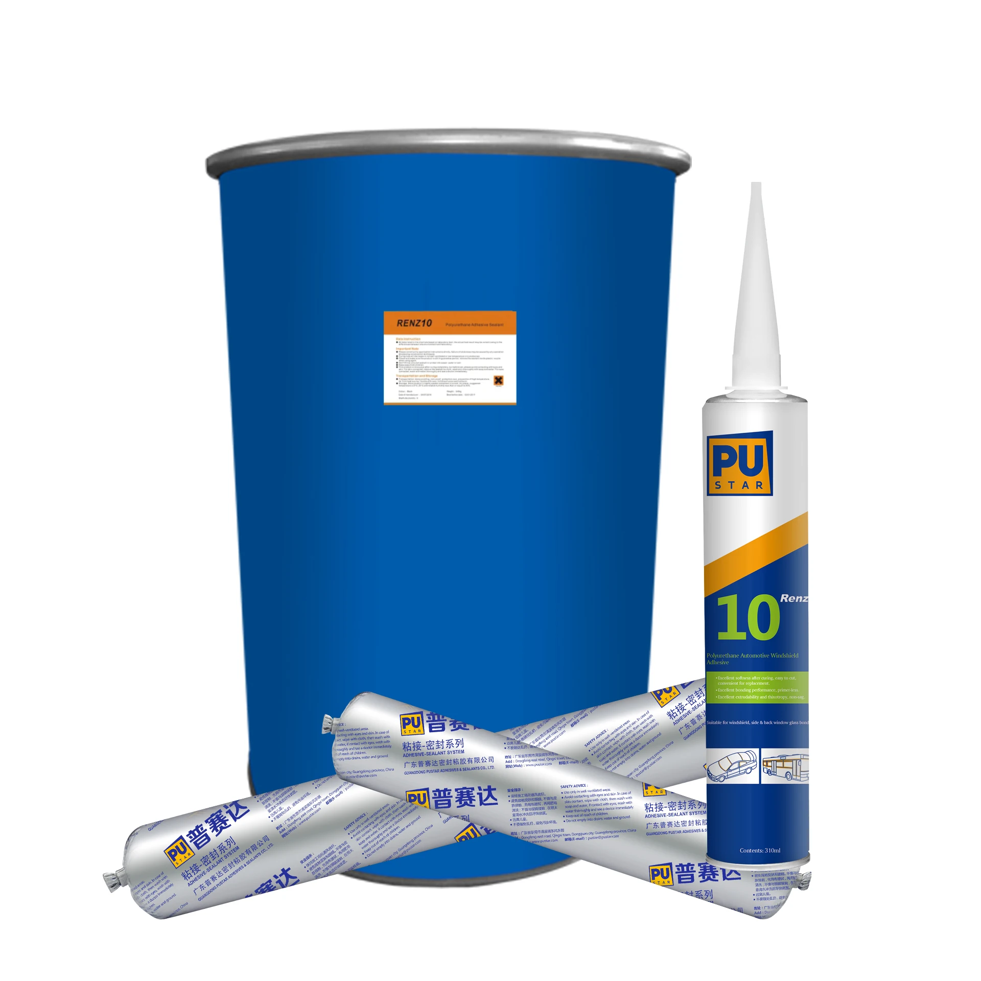 Клей из полиуретана для стекла, герметик для полиуретана для полистирола Direc-glazed Renz10