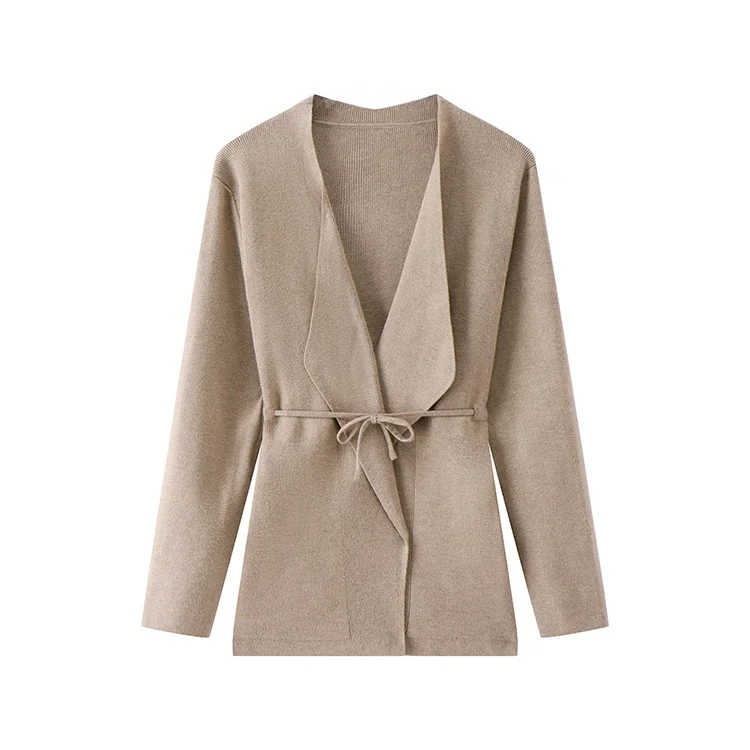 Knitwear manufacturer custom ladies latest design fashion women loose cardigan knitted sweater coat