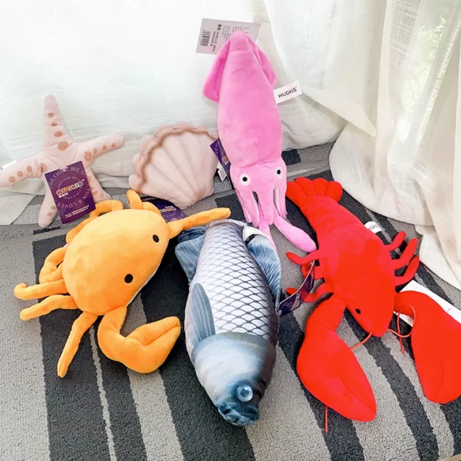 2024 Hot Selling Plush Toys Cute Sea Animal For Home Decoration Lobster Crab Squid Soft Toys Children Special Birthday Gifts