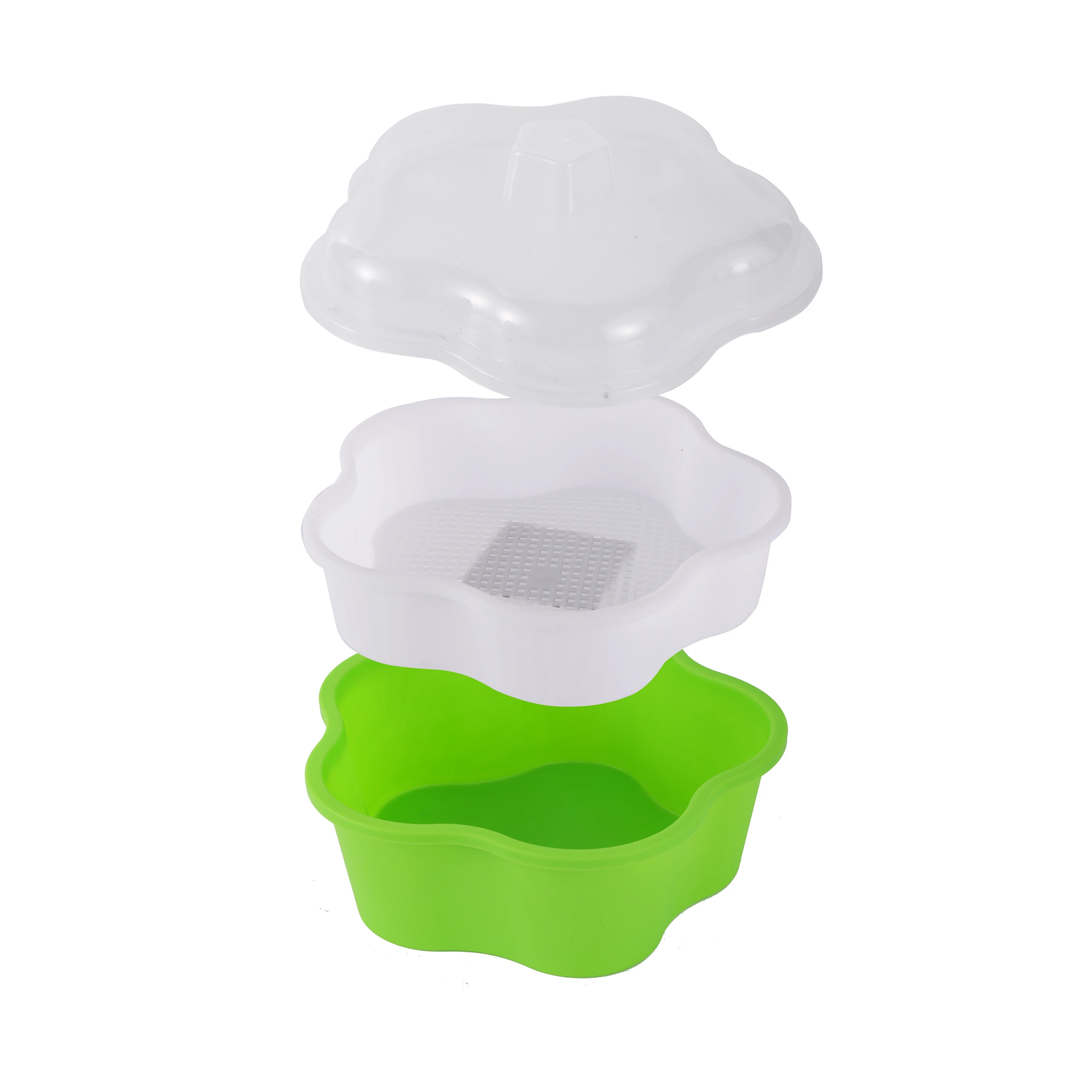 Greenhouse Potted Nursery Seed Starting GerminationTray Hydroponic Bean Pentagonal Sprout Sprouting Kit