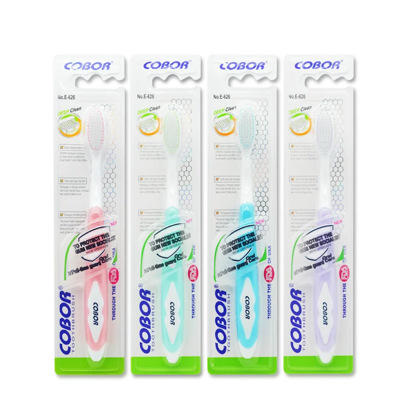 COBOR Classic High Quality PBT Toothbrush Fashion Adult Shaped Branded Home Travel Toothbrush Small High-Density Soft Hotel