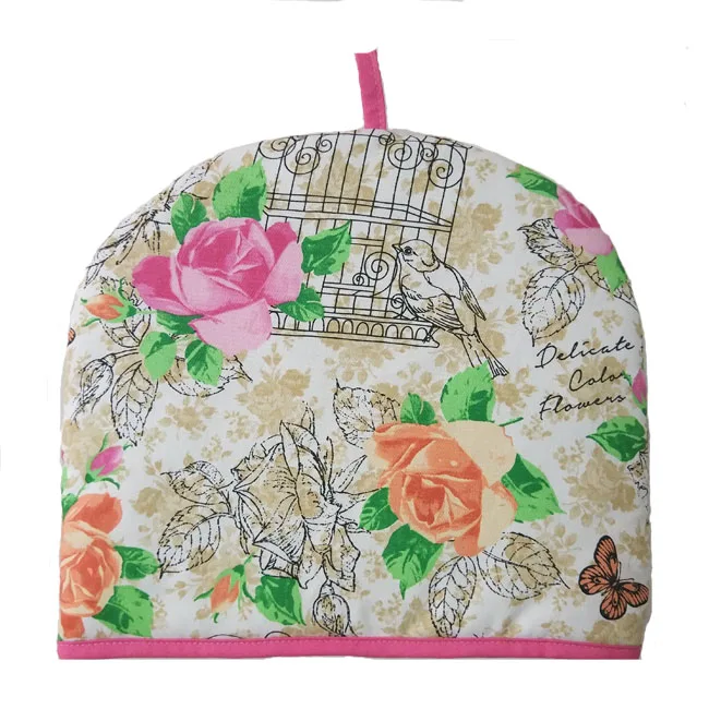 Популярный розовый дизайн, 100% хлопок, сохраняющий тепло чехол для чайника