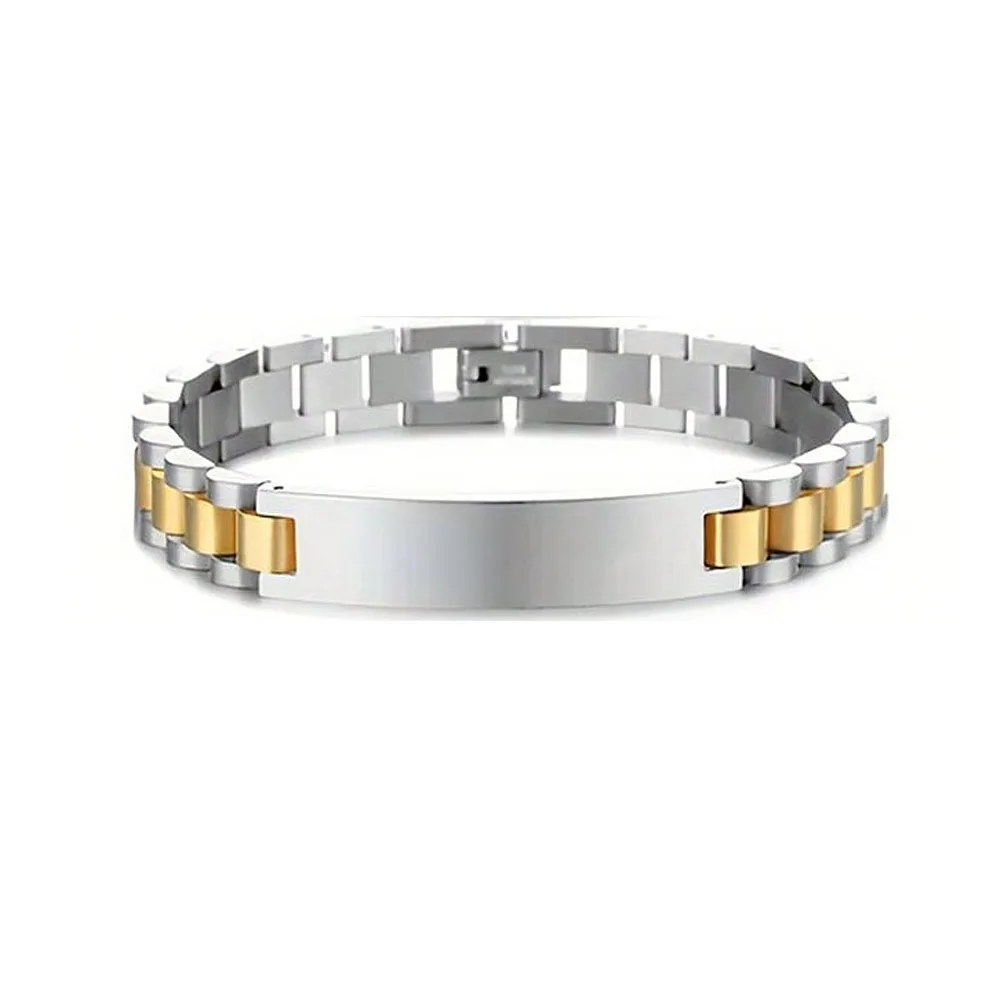 Unisex Personalized Quality Silver Bracelet Stainless Steel Watchband Fashion Jewelry Made China Anniversary Gifts Wholesale