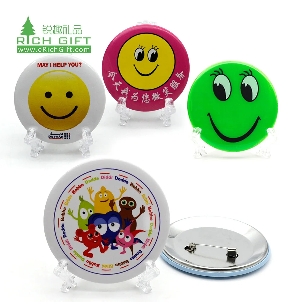 Different Shapes Tin Button Badge in Cute Style for Accessories