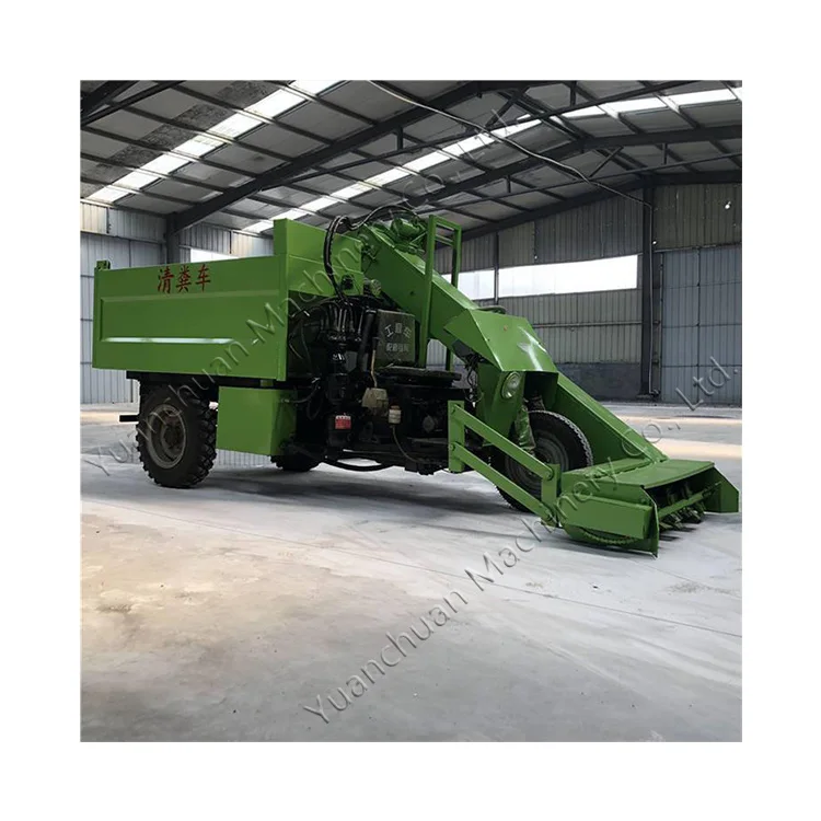 Cattle farm three-wheel manure cleaning truck Scraper type cow manure cleaning machine