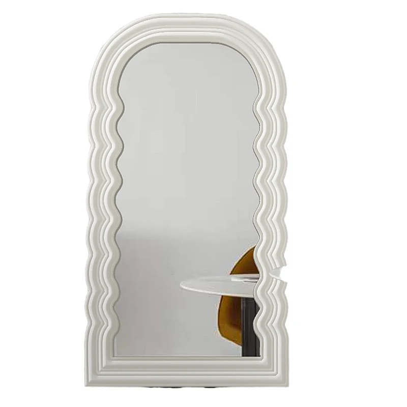 Memphis wave full body mirror floor bedroom wall decor mirror designs ground fitting dressing mirror stand