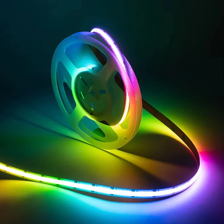 New LEDs COB Strips High Density 480 Per Meter DC12V 24V Magic No Light Point RGB Flexible COB LED Strip