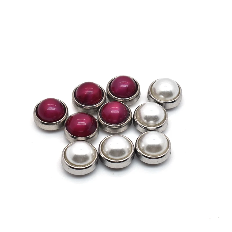 10 mm rhinestone crystal  jeans rivets artificial rose gold pearl rivets studs spike for belts pants shoes bags