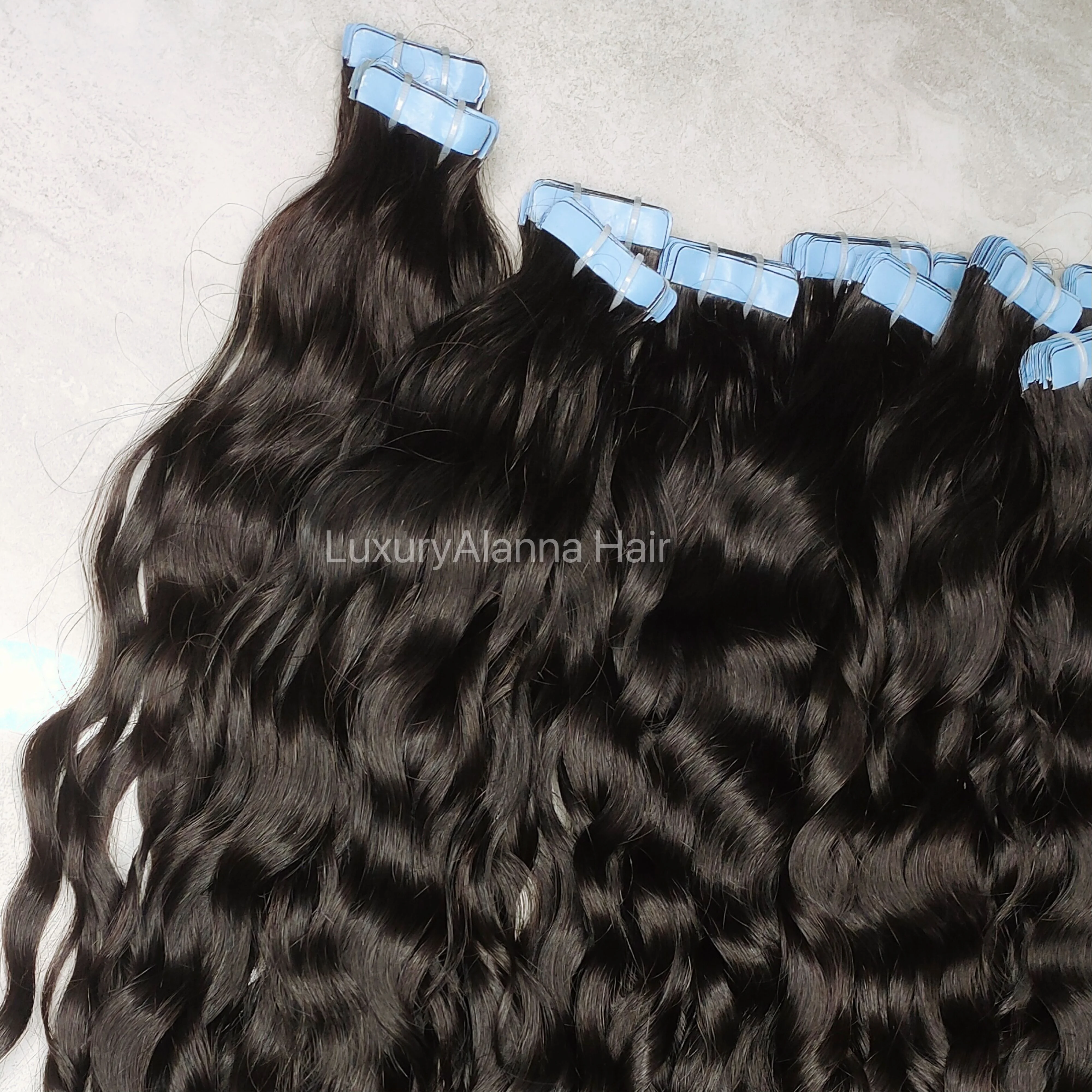 New Arrival Grade 12A Best Quality Cambodian Wavy Tape Ins Hair Extensions 100% Raw Human Hair 40Pieces/100g Tape In Hair