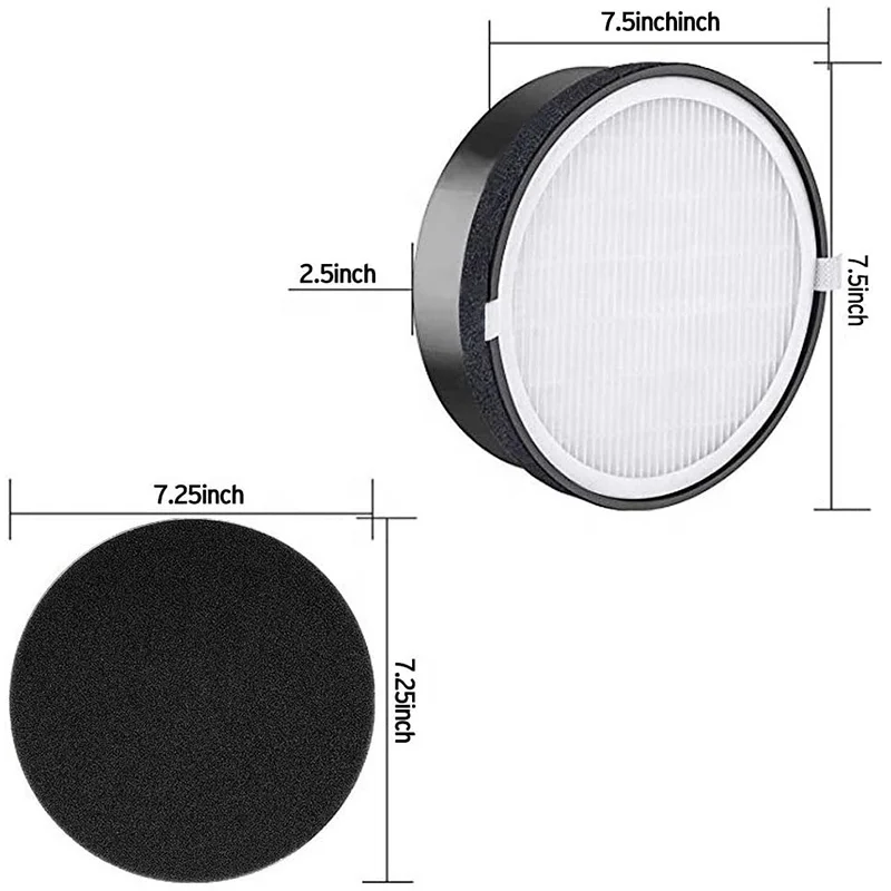 LV-H132-RF Filters for Purifier Hepa h12 h13 h14 3-in-1 Nylon Pre True HEPA High-Efficiency Filter compatible with LEVOIT