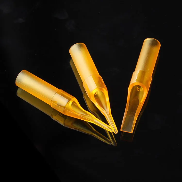 Kissure 50pcs/box  yellow Disposable Tattoo needle Tips For Tattoo Machine microblading body art