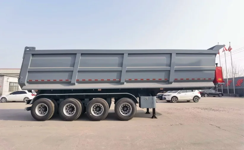 CIMC HIgh quality steel 3 or 4 axle strong enough for heavy cargos 100 tons capacity dump semi-trailer