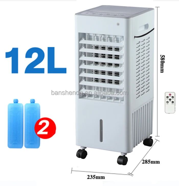 Portable Mini Air Cooler with Intelligent Remote Control 50W AC Fan Home Outdoor Office Car RV Hotel Garage Use Plastic Material