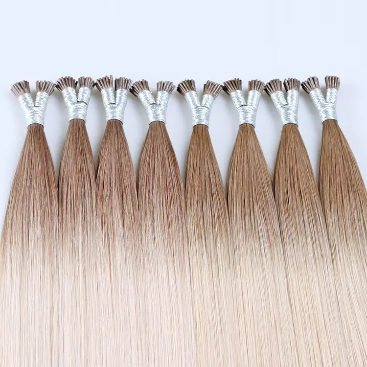 Wholesale Long Straight 613 Remy Virgin Brazilian PreBonded Keratin Stick In I Tip Human Hair Extensions