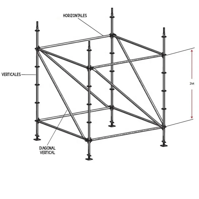 Система строительных лесов с кольцевым замком Andamios multiorcional para Construction