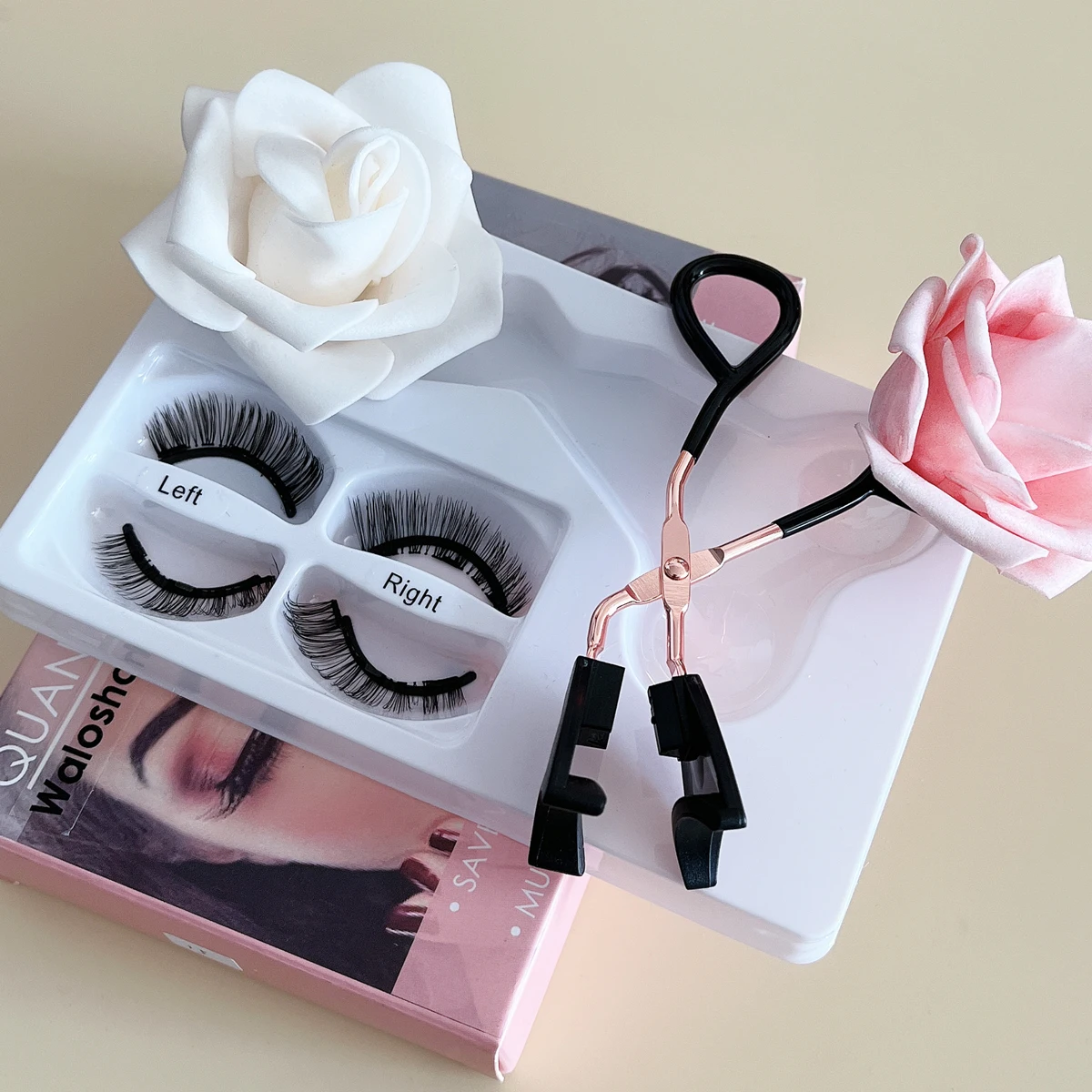 Wholesale Private Label With Tweezers No Glue No Eyeliner Soft Magnetic False Eyelashes Quantum Magnetic Lashes